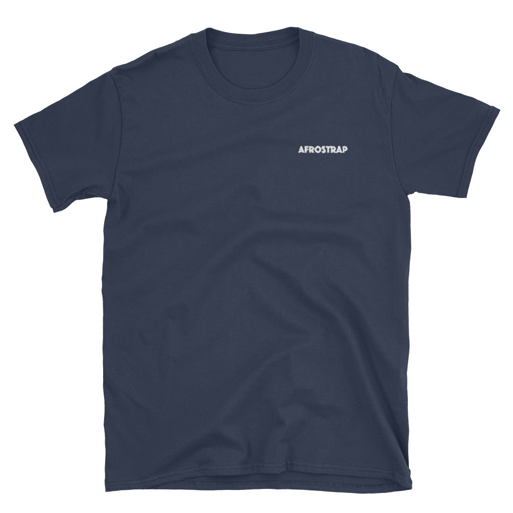 AFROSTRAP "White" Embroidery Navy T-Shirt